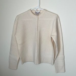 Vintage J Crew Lambswool Cardigan Ivory Size M